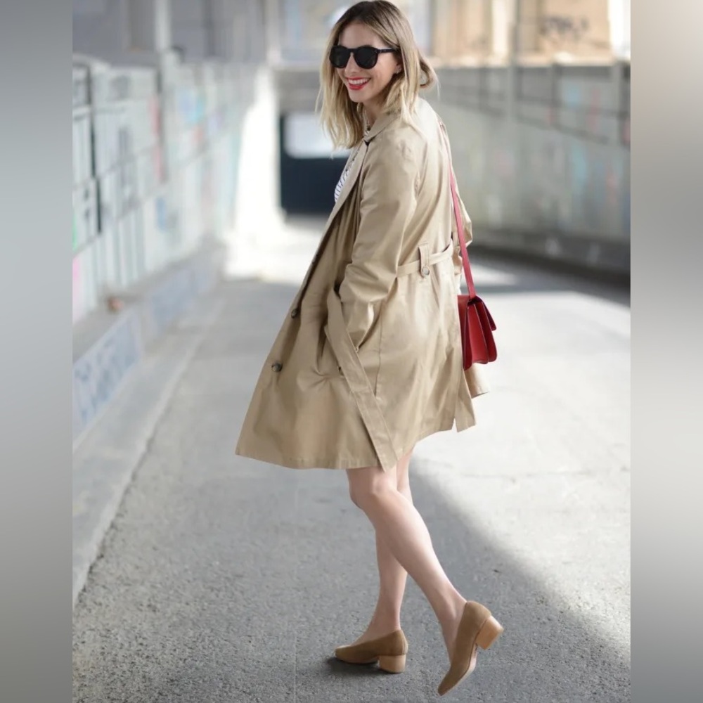 A Detacher Wooden Heel Eleanor Pumps Heels Sand Suede Size 6